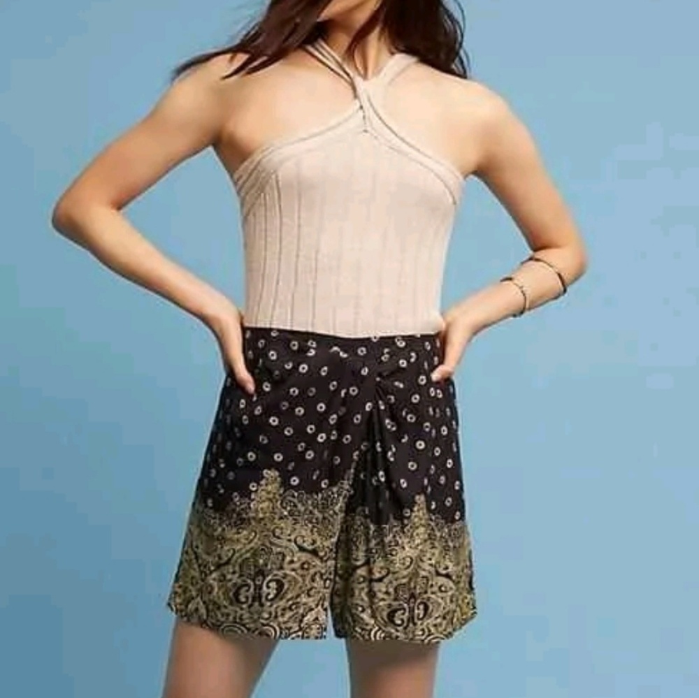 🚫SOLD 💎NWT Anthro Skort Hei Hei Black Motif Boho Chic - Picture 4 of 9